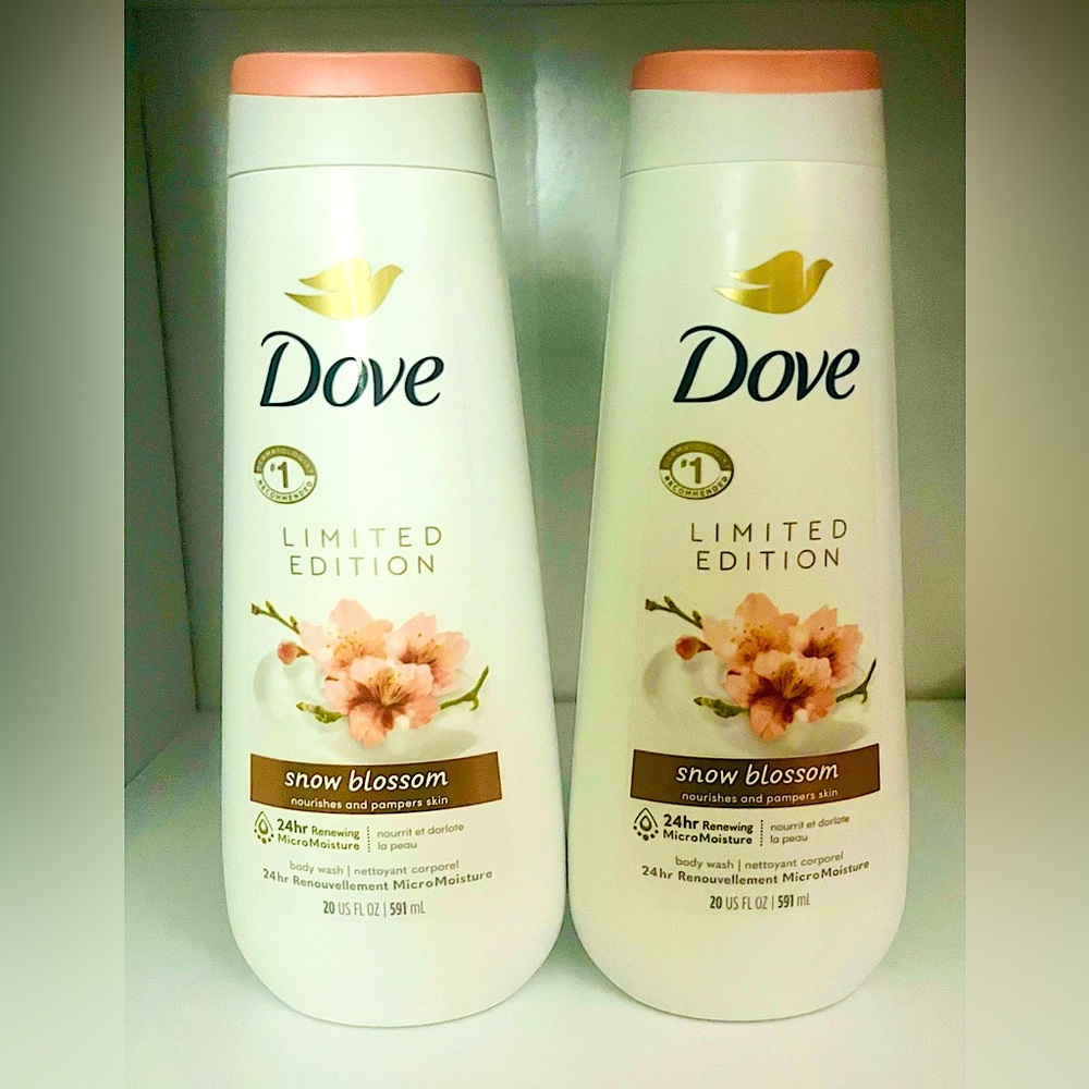 2Dove Luxurious Snow Blossom Body Wash LIMITED EDITION Bottles 20 OZ